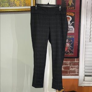 Zac & Rachel Black Plaid Ponte Ankle Pants